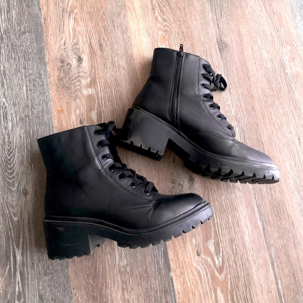 Heeled Chunky Combat Boots